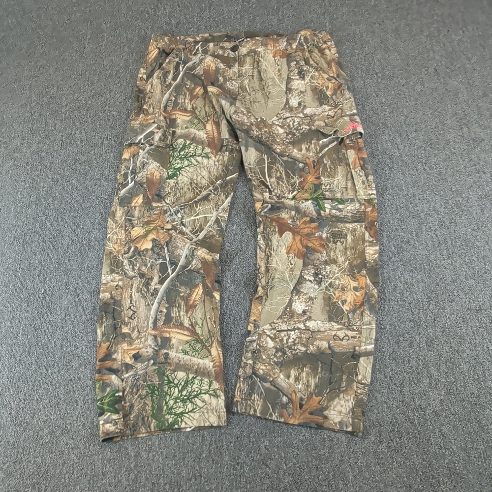 Habit Mens Cargo Pants XL Realtree Edge Camo Cotton Hunting Outdoor Straight Leg